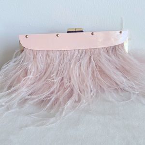 BCBGMAXAZRIA Catarina Feather Clutch